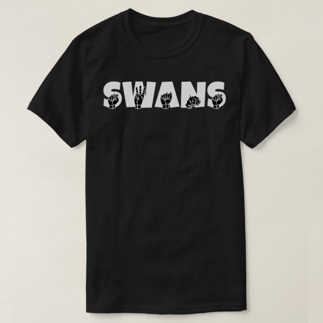 T-shirt SWANS ASL Sign Language Design (Design devant)