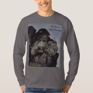 T-shirt SWAT Police To Serve & Protect Men's Long Sleeve