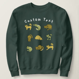 T-shirt sweat à collage de chat mignon - Cadeau po