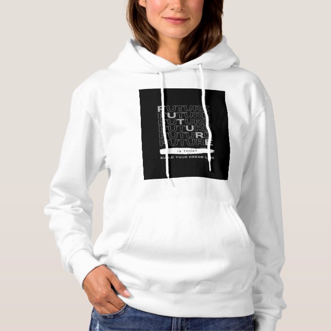 T-shirt sweat - shirt à capuche pour femmes (Devant)