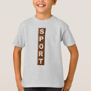 T-SHIRT SWEAT-SHIRT HANES CHOCOLAT SPORT