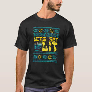 T-shirt Sweater Hanoukka laide, lit Menorah