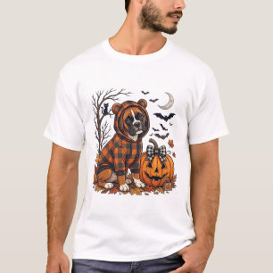 T-shirt Sweatshirt à carreaux pour chien Boxer Halloween C