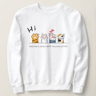 T-Shirt sweatshirt aux pattes de chat de dessin an