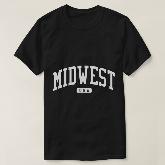 T-shirt Sweatshirt de style de l'université Midwest Colleg (Design devant)