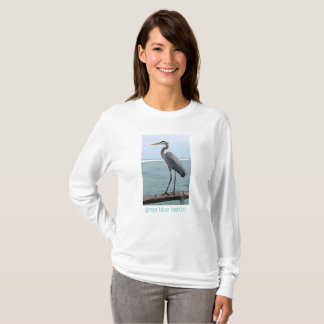 T-shirt Sweatshirt gracieux de dames de héron de grand