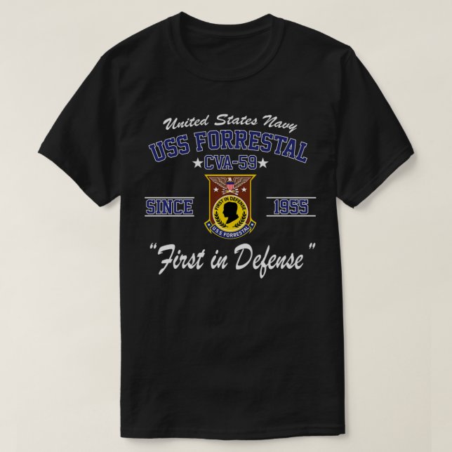 T-shirt SWEATSHIRT USS Forrestal CVA-59 (Design devant)