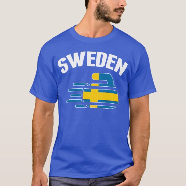T-shirt Sweden Curling Rock Sport Fans Swedish Curlers Win (Devant)