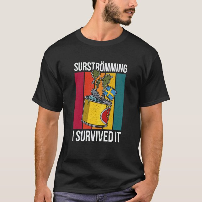 T-shirt Sweden Swedish fish specialty Surstromming puke fi (Devant)