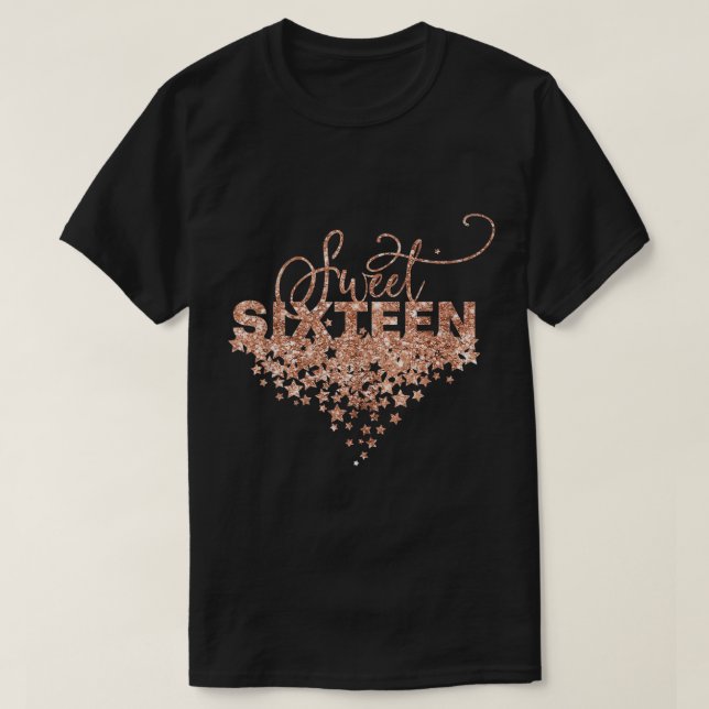 T-shirt Sweet 16 Chemise, 16e Anniversaire, Sweet sixteen, (Design devant)