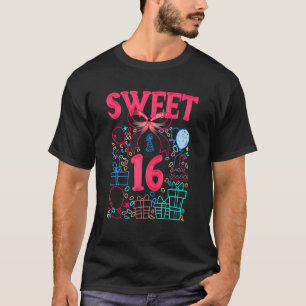 T-shirt Sweet 16 Décoration d'anniversaire adolescent Ado 