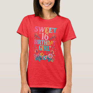 T-shirt Sweet 16 fille d'anniversaire