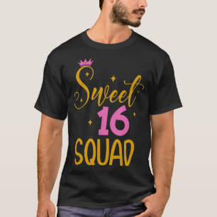 T-shirt Sweet 16 Squad 16e anniversaire Cadeau 