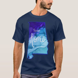 T-shirt Sweet Home Alabama made from Original Alcohol Ink 