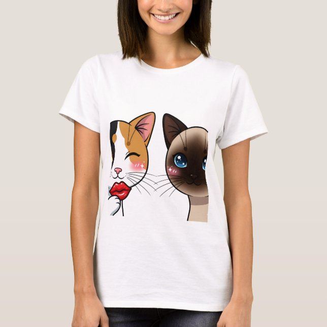T-shirt Sweet Kissy Cats (Devant)