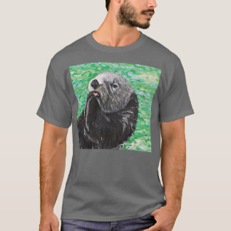T-shirt Sweet Little Sea Otter Painting