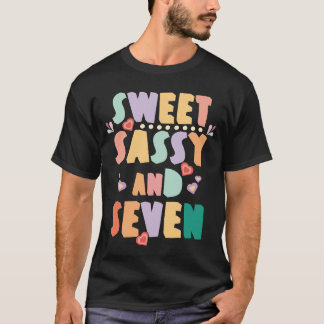 T-shirt Sweet Sassy et sept filles 7 ans