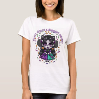 T-shirt Sweet Spells & Midnight Meows – Catrina Kawaii de