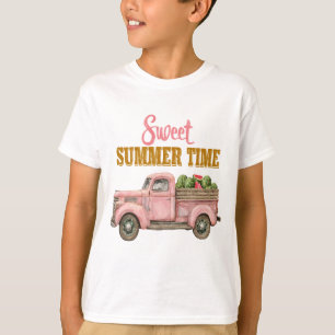 T-shirt Sweet Summer Time - Retro Beach Style Design