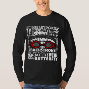 T-shirt Swim Maman Swimmer Amusant Nager Sport Goggings Pr