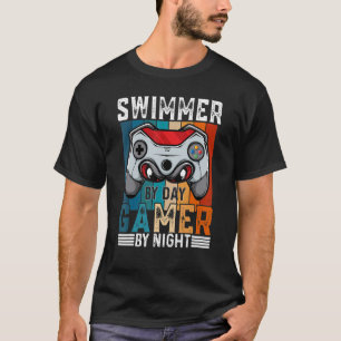 T-shirt SWIMMER Par Joueur Jour par Mème de nuit pour les