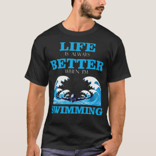 T-shirt Swimmer piscine plongée tournoi de sport cadeau h