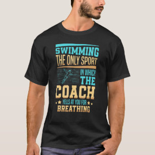 T-shirt Swimmer Swim Girl nager Coach Sports nautiques Pis