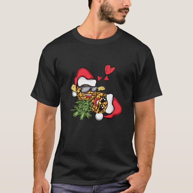 T-shirt Swingers Couple Pineapples Swinging Xmas - Swinger (Devant)