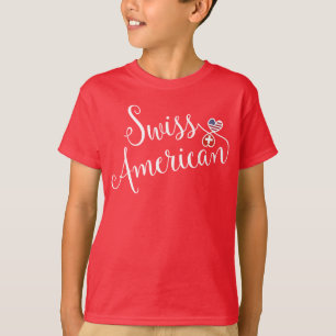 T-shirt Swiss American Entwinted Hearts