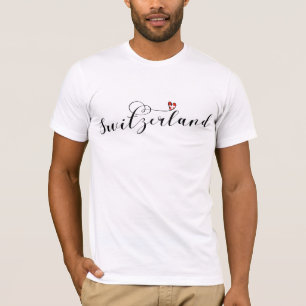 T-shirt Swiss Flag Heart, Suisse