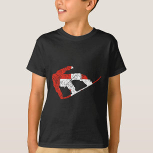 T-shirt Swiss Snowboarder Suisse Cool Drapeau Snowboardi