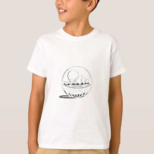 T-shirt Sydney dans un globe de verre (Devant)