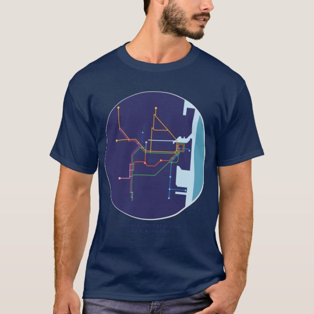 T-shirt Sydney Metrorain Rail Network retro (Devant)