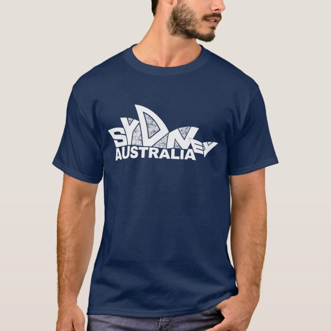 T-shirt Sydney souvenir opéra Australie typographie (Devant)