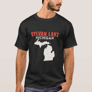 T-shirt Sylvan Lake Michigan USA State America Travel Mich