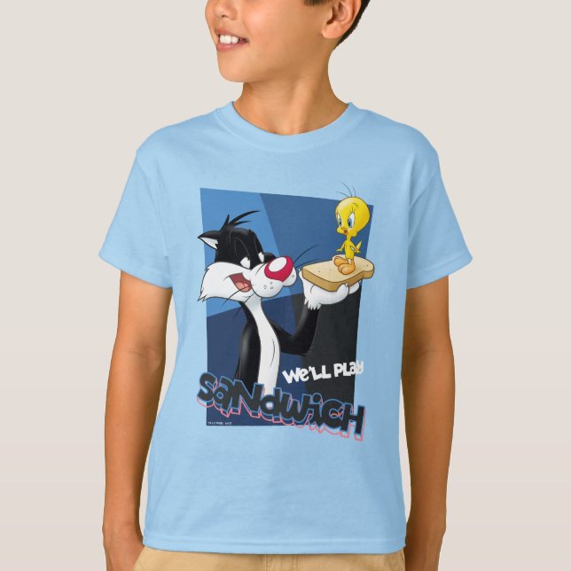 T-shirt SYLVESTER™ & TWEETY™ "Nous allons jouer au sandwic (Devant)