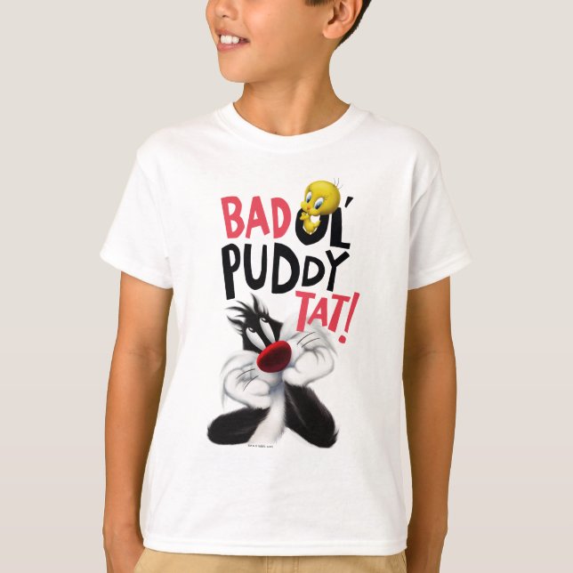T-shirt SYLVESTER™ & TWEETY™ - Tat de puddy Ol' moyen (Devant)