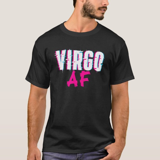 T-shirt Symbole astrologique de Virgo Af Zodiac (Devant)