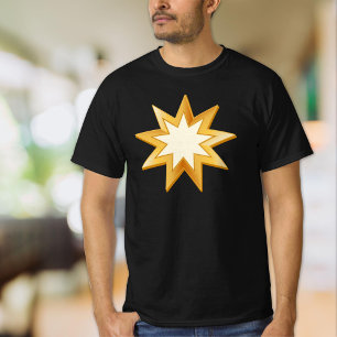 T-shirt Symbole Baha'i d'or