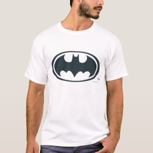 T-shirt Symbole Batman   Logo noir et blanc