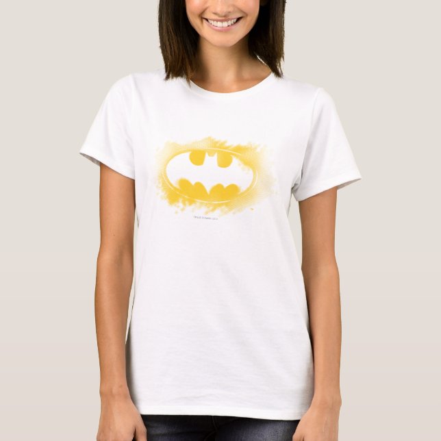 T-shirt Symbole Batman | Logo noir et jaune (Devant)