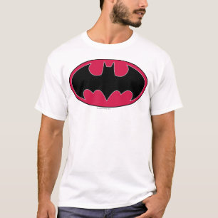 T-shirt Symbole Batman   Logo noir rouge