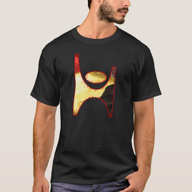 T-shirt Symbole Belgique, pièce en t d'humaniste de (Devant)