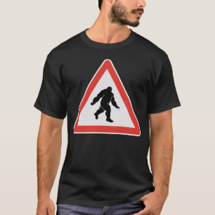 T-shirt SYMBOLE Bigfoot Sasquatch Yeti Route Cryptozoologi