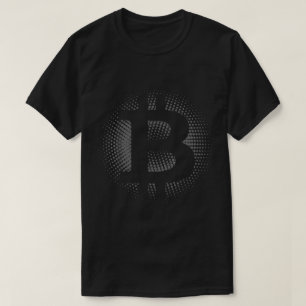 T-shirt Symbole Bitcoin en demi-teinte Conception Crypto