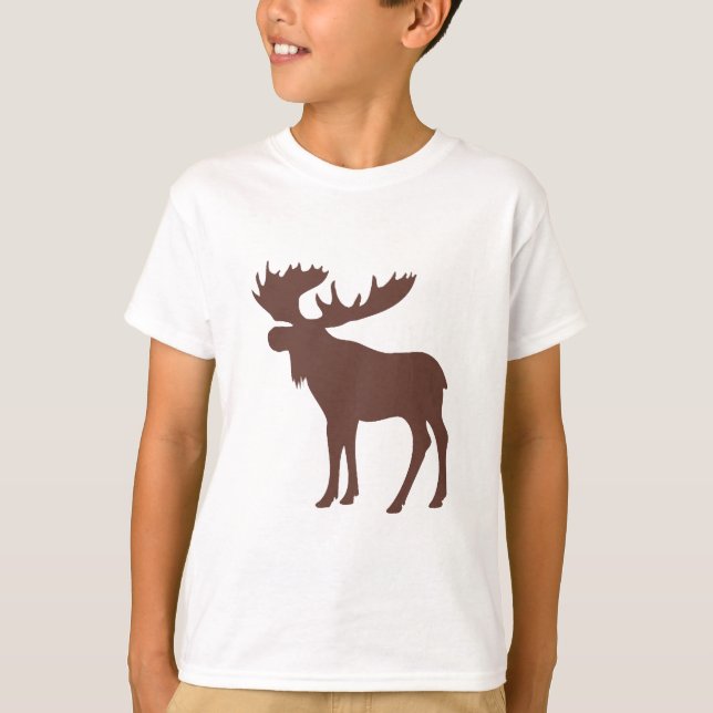 T-shirt Symbole brun simple d'orignaux (Devant)