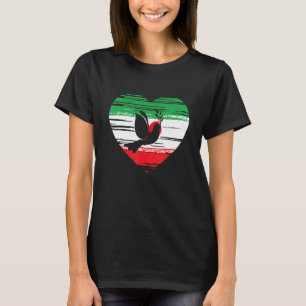 T-shirt Symbole cardiaque iranien Drapeau de la paix irani