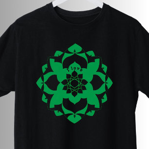 T-shirt Symbole Chakra du Coeur Vert Anahata Yoga