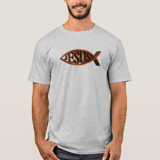 T-shirt Symbole chrétien de poissons de chêne d'Ichthys