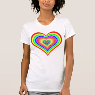 T-shirt Symbole d'amour arc-en-ciel Saint-Valentin-25543
